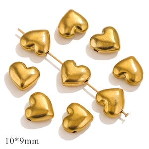 1 Piece Simple Classic Style Heart Shape Stainless Steel  Gold Color Women's Pendant h5 